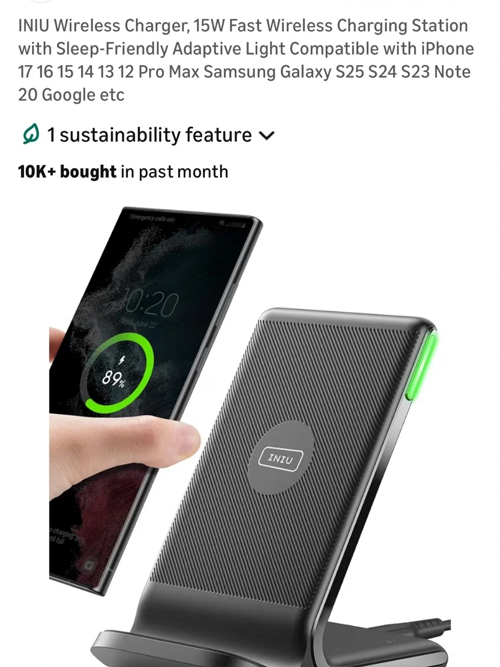 Amazon wireless charger stand